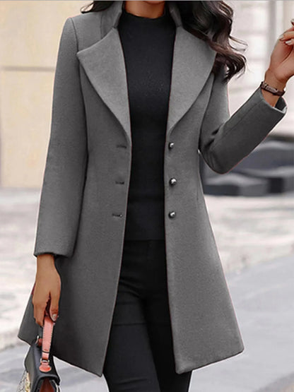 Chic Korean-Inspired Woolen Coat™