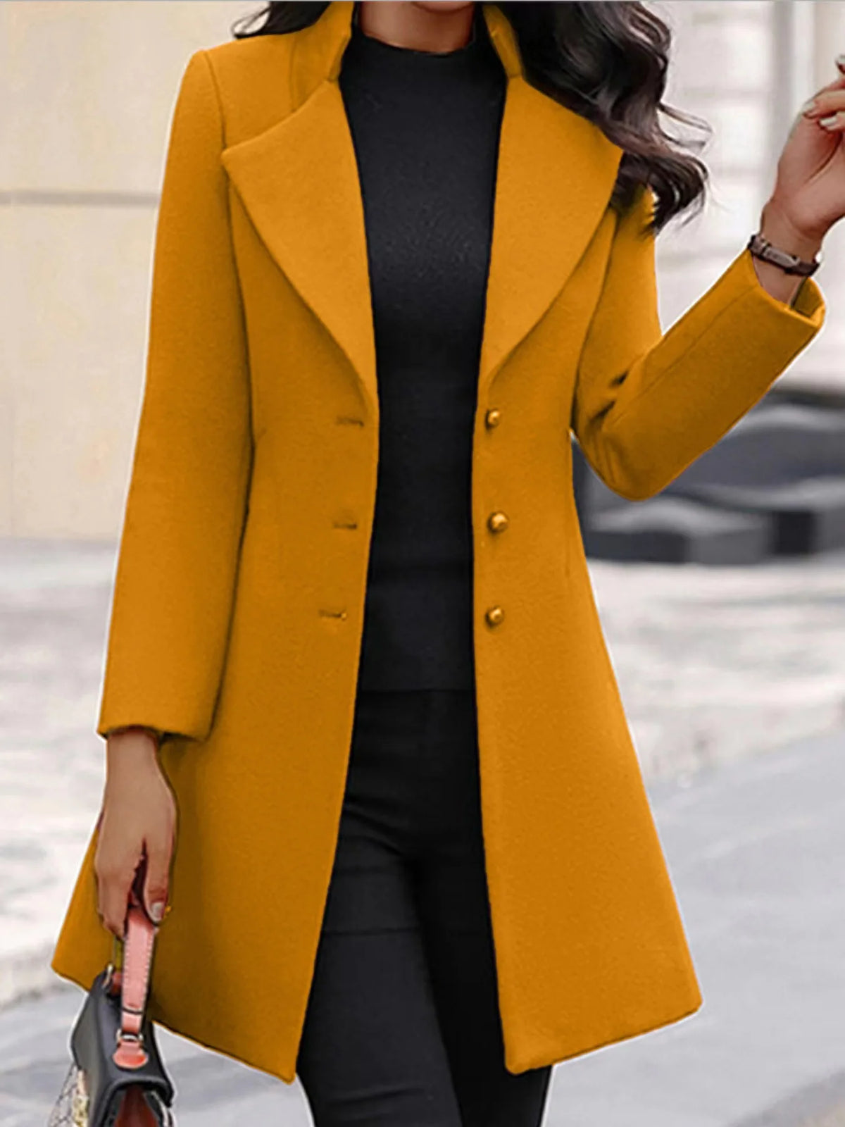 Chic Korean-Inspired Woolen Coat™